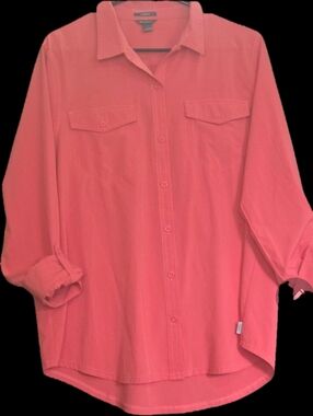 Coral Button-Up Shirt